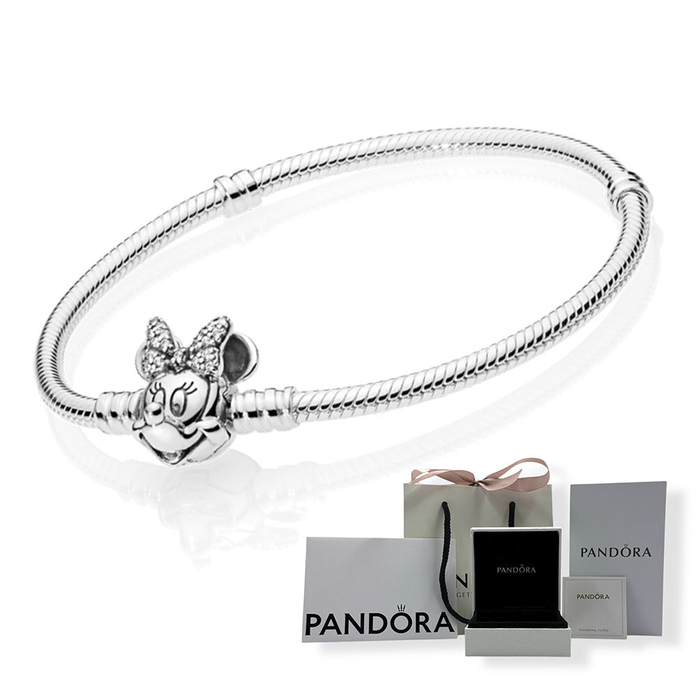 Brazalete PANDORA x DISNEY Retrato De Minnie Reluciente